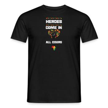 Heroes come in all Colors - Men's T-Shirt - black - Front - AI Model Male 178 light (178cm)