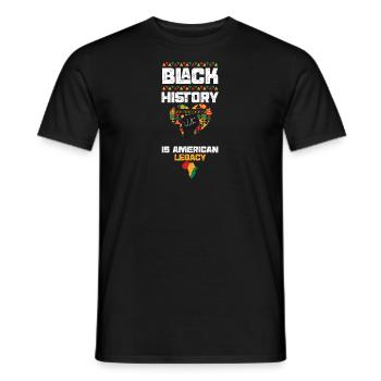Black History is American Legacy - Men's T-Shirt - black - Front - AI Model Male 178 light (178cm)