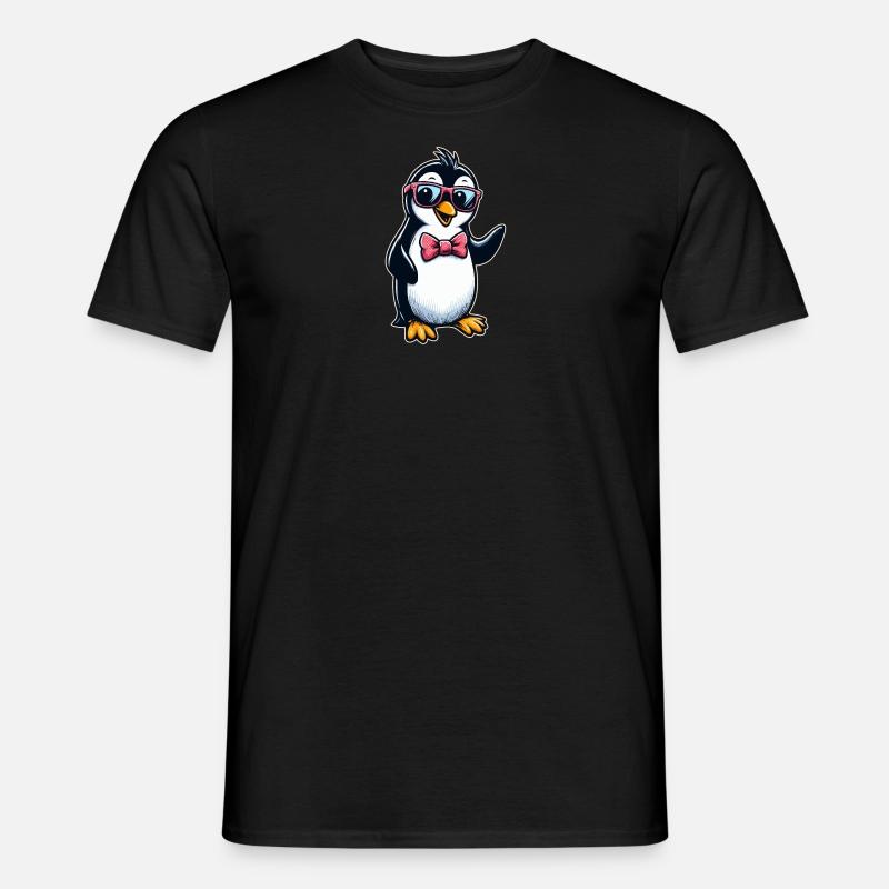 Süßer Pinguin - Männer T-Shirt - Schwarz