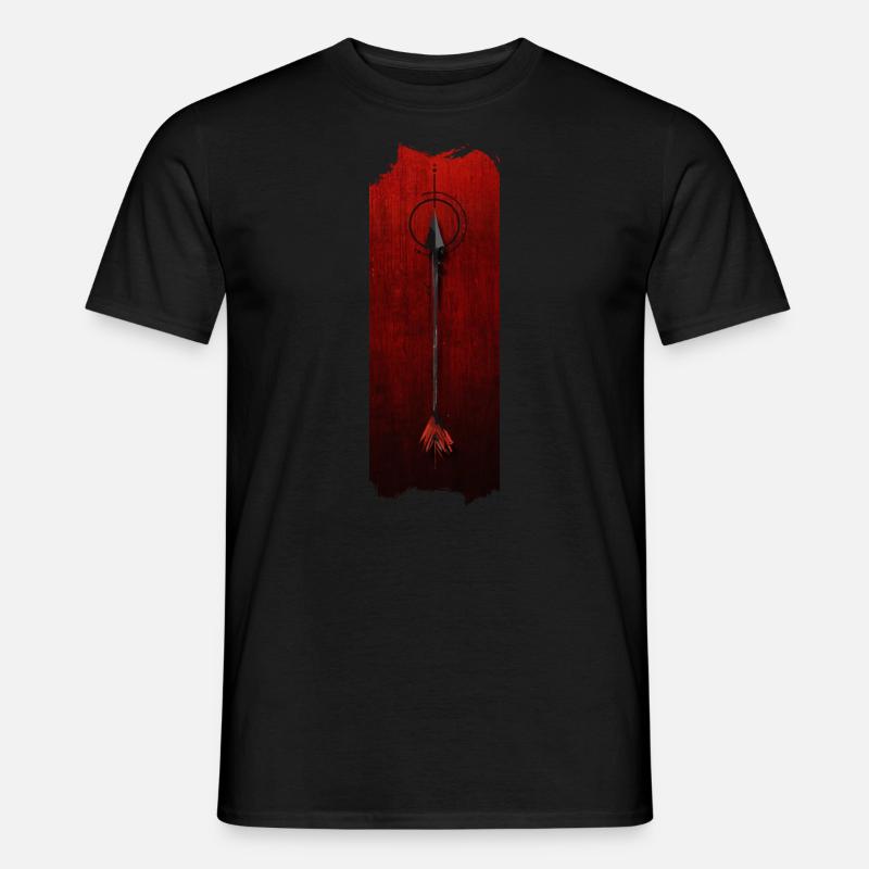 Piercing-Präzision: Pfeil - Männer T-Shirt - Schwarz