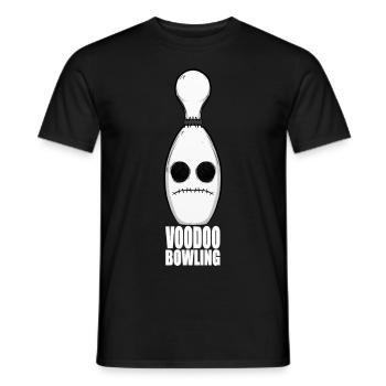 lustiges Bowling Shirt Sticker Pin Kegel Kegeln - Männer T-Shirt - Schwarz - Vorne - AI Model Male 178 light (178cm)