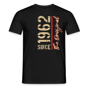 1962 The Original - Geburtsjahr, Jahreszahl - Männer T-Shirt - Schwarz - Vorne - AI Model Male 178 light (178cm)