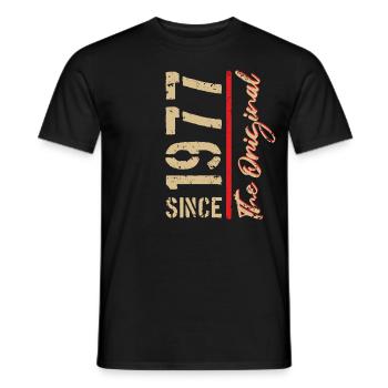 1977 The Original - Geburtsjahr, Jahreszahl - Männer T-Shirt - Schwarz - Vorne - AI Model Male 178 light (178cm)