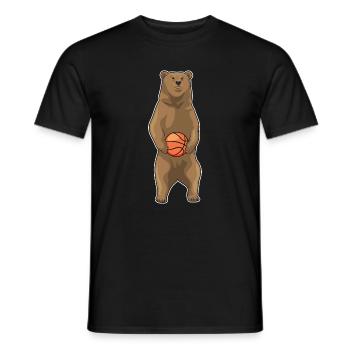 Bear Basketball Player Basketball - Men's T-Shirt - black - Front - AI Model Male 178 light (178cm)