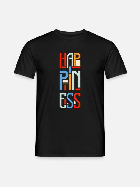 Glücklich Positiv Geld - Männer T-Shirt - Schwarz