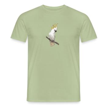 cockatoo - Men's T-Shirt - sage - Front - AI Model Male 178 light (178cm)