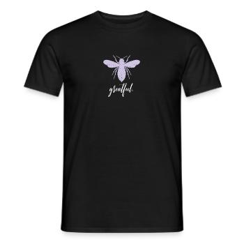 Purple Pastel Bee Greatful Bee Be Greatful - T-shirt homme - noir - Devant - AI Model Male 178 light (178cm)