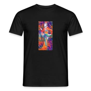 Asiatische Figur - Männer T-Shirt - Schwarz - Vorne - AI Model Male 178 light (178cm)