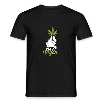 I am a vegan smoker poison - Men's T-Shirt - black - Front - AI Model Male 178 light (178cm)