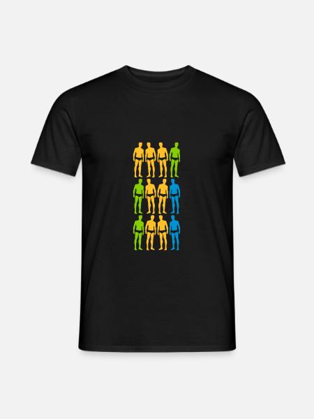 schwimmen badehose see - Männer T-Shirt - Schwarz