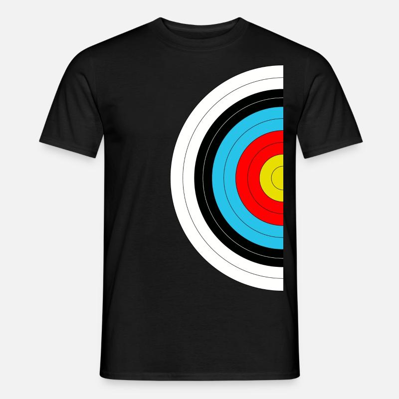 halbe Zielscheibe vom Bogenschießen - Männer T-Shirt - Schwarz
