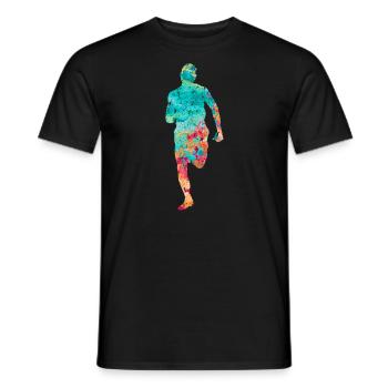 Jogging and running - Men's T-Shirt - black - Front - AI Model Male 178 light (178cm)