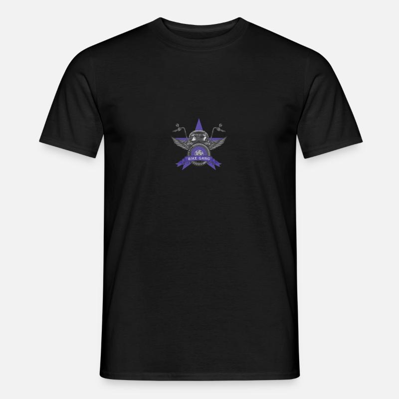 Motorrad-Schädel - Männer T-Shirt - Schwarz