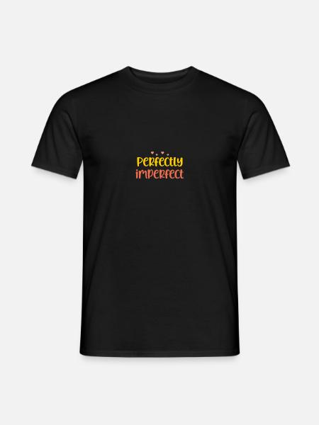 PERFECTLY IMPERFECT - T-shirt homme - noir