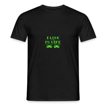 I Love It When My Mom Lets Me Play Video Games - Männer T-Shirt - Schwarz - Vorne - AI Model Male 178 light (178cm)
