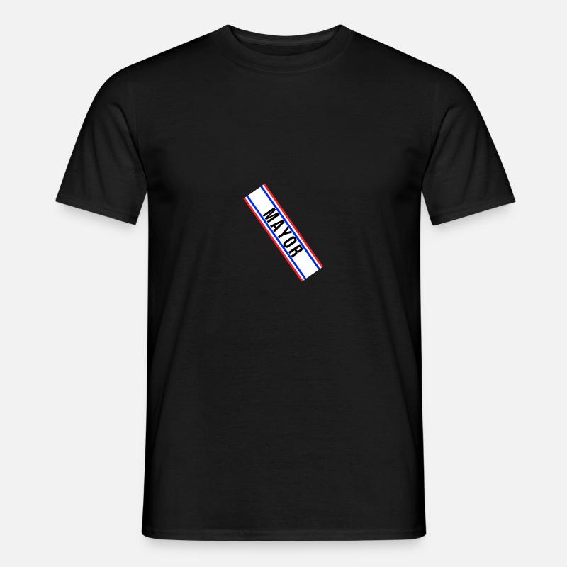 Mayor Sash Costume - Blue/Red - Männer T-Shirt - Schwarz