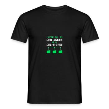 I Keep All My Dad Jokes in A Dad-A-Base - Männer T-Shirt - Schwarz - Vorne - AI Model Male 178 light (178cm)