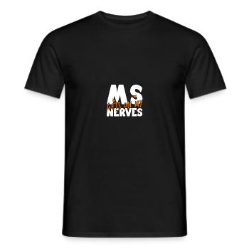 MS Gets on My Nerves - Multiple Sclerosis - Männer T-Shirt - Schwarz - Vorne - AI Model Male 178 light (178cm)
