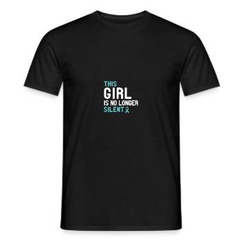 This Girl Is No Longer Silent Sexual Assault Teal - Männer T-Shirt - Schwarz - Vorne - AI Model Male 178 light (178cm)