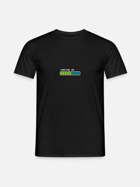Waking up - Männer T-Shirt - Schwarz
