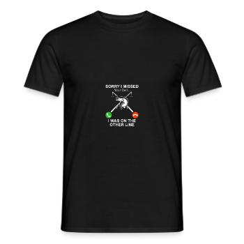 Tut mir leid, dass ich Ihren Anruf verpasst habe, - Männer T-Shirt - Schwarz - Vorne - AI Model Male 178 light (178cm)