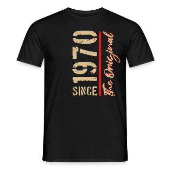 1970 The Original - year of birth, year - Men's T-Shirt - black - Front - AI Model Male 178 light (178cm)