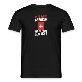 Suisse suisse - T-shirt homme - noir - Devant - AI Model Male 178 light (178cm)