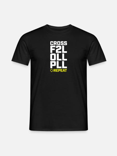REPEAT CFOP. Cubing Cube-Cuber-Speedcubing - Men's T-Shirt - black