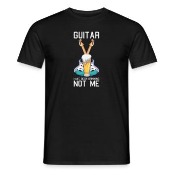 Lustiges E-Gitarren Spruch Motiv und Gitarrist - Männer T-Shirt - Schwarz - Vorne - AI Model Male 178 light (178cm)