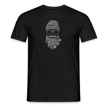birds beard - Men's T-Shirt - black - Front - AI Model Male 178 light (178cm)