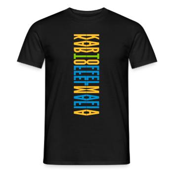 Kartoffelmafia abstrakt doppelt Spruch - Männer T-Shirt - Schwarz - Vorne - AI Model Male 178 light (178cm)