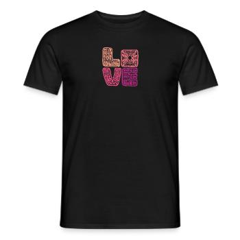 Love - Valentinstag - Liebe - Geschenk - Männer T-Shirt - Schwarz - Vorne - AI Model Male 178 light (178cm)
