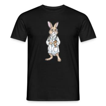 Hase Arzt Stethoskop - Männer T-Shirt - Schwarz - Vorne - AI Model Male 178 light (178cm)