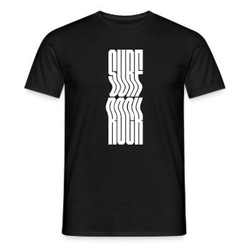 Surf Rock logo design T-Shirt - Men's T-Shirt - black - Front - AI Model Male 178 light (178cm)