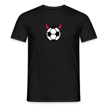 fussball - fußball teufel - Männer T-Shirt - Schwarz - Vorne - AI Model Male 178 light (178cm)