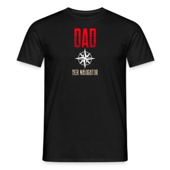 PAPA Dad der Navigator Design - Männer T-Shirt - Schwarz - Vorne - AI Model Male 178 light (178cm)