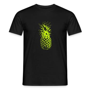 Ananas fruits fruits d’été vacances vert - T-shirt homme - noir - Devant - AI Model Male 178 light (178cm)