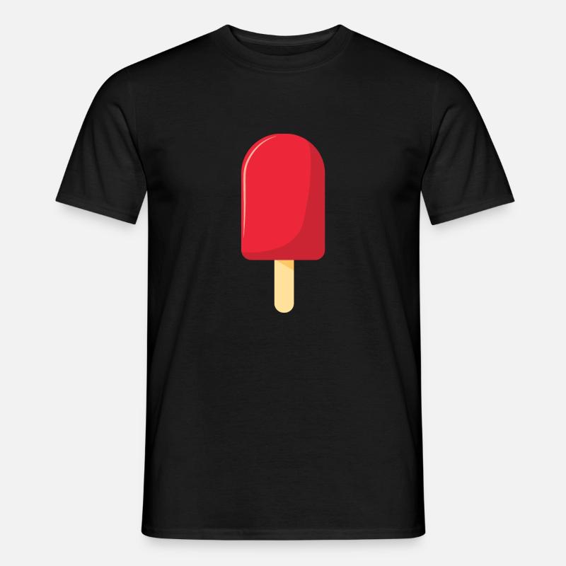 Erdbeerpopsicle - Männer T-Shirt - Schwarz
