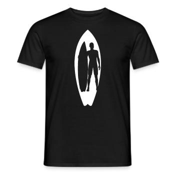 Surfer - Surfen - Männer T-Shirt - Schwarz - Vorne - AI Model Male 178 light (178cm)
