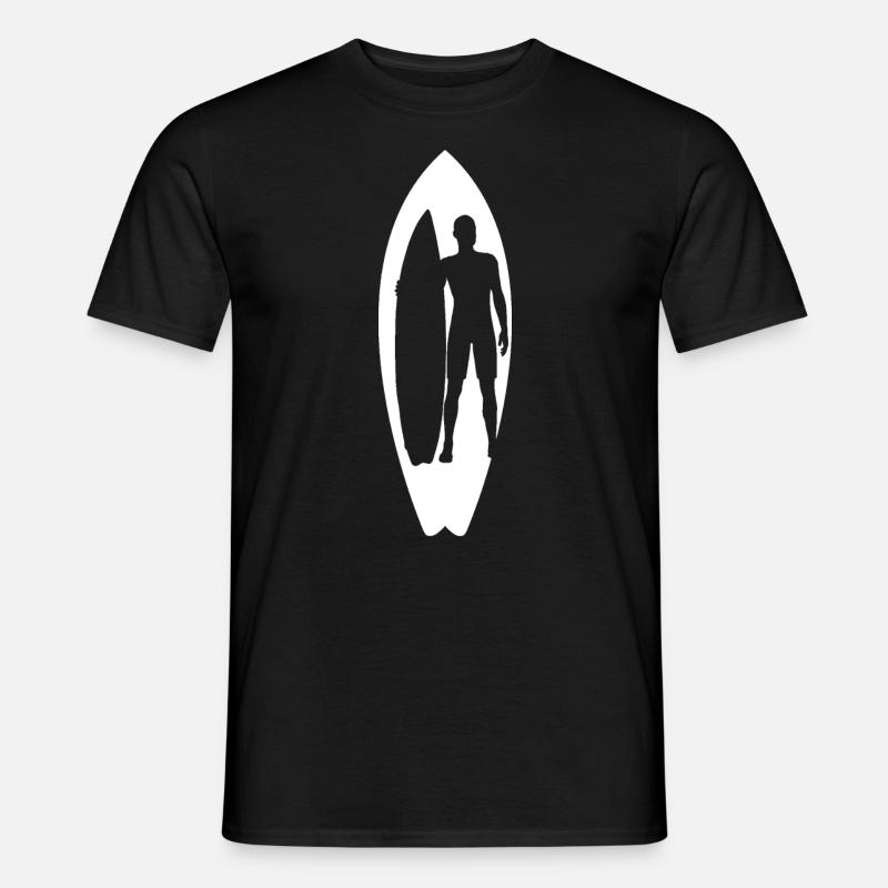 Surfer - Surfen - Männer T-Shirt - Schwarz