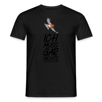 Vogelbeobachtung Vögel Beobachten Birding Vogel - Männer T-Shirt - Schwarz - Vorne - AI Model Male 178 light (178cm)