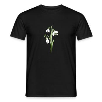 snowdrop - Men's T-Shirt - black - Front - AI Model Male 178 light (178cm)