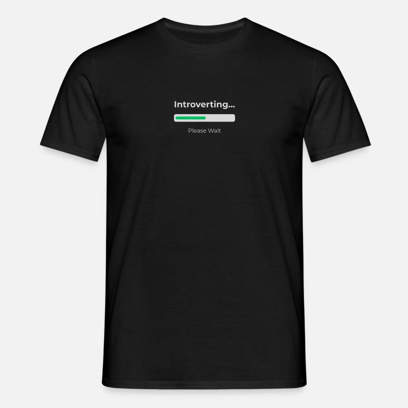 Introvert Loading  - Männer T-Shirt - Schwarz