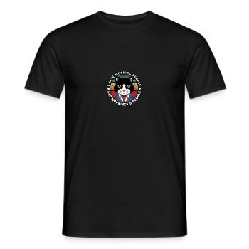 Cat morning - Men's T-Shirt - black - Front - AI Model Male 178 light (178cm)