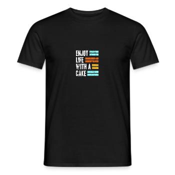 Gâteau - T-shirt homme - noir - Devant - AI Model Male 178 light (178cm)