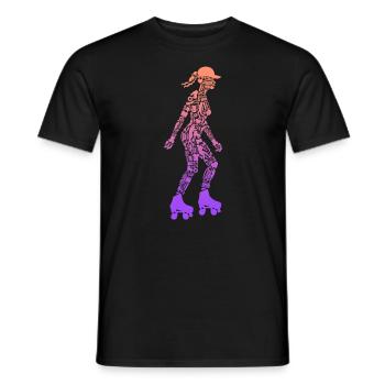 Roller Skating Roller Skating Girls Roller Skates - Men's T-Shirt - black - Front - AI Model Male 178 light (178cm)