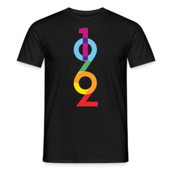1962 - Men's T-Shirt - black - Front - AI Model Male 178 light (178cm)