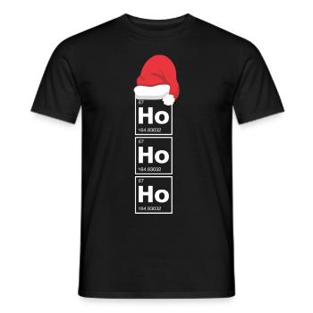 Ho Ho Ho - Men's T-Shirt - black - Front - AI Model Male 178 light (178cm)