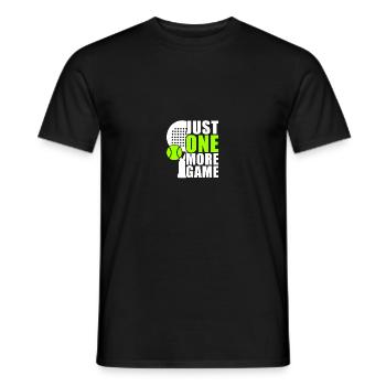 Just one more game lustiges Padelball Spieler - Männer T-Shirt - Schwarz - Vorne - AI Model Male 178 light (178cm)