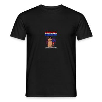 Pyrotechnician Assistant fireworks director - Men's T-Shirt - black - Front - AI Model Male 178 light (178cm)